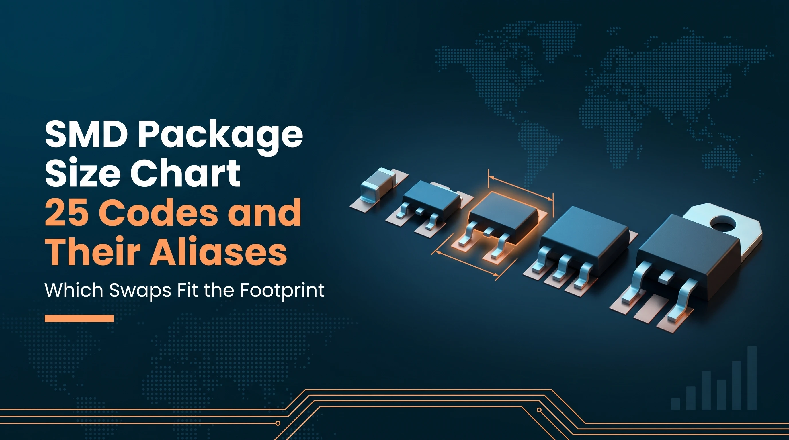 SMD Package Size Chart: 25 Codes, Their Aliases and Which Swaps Fit
