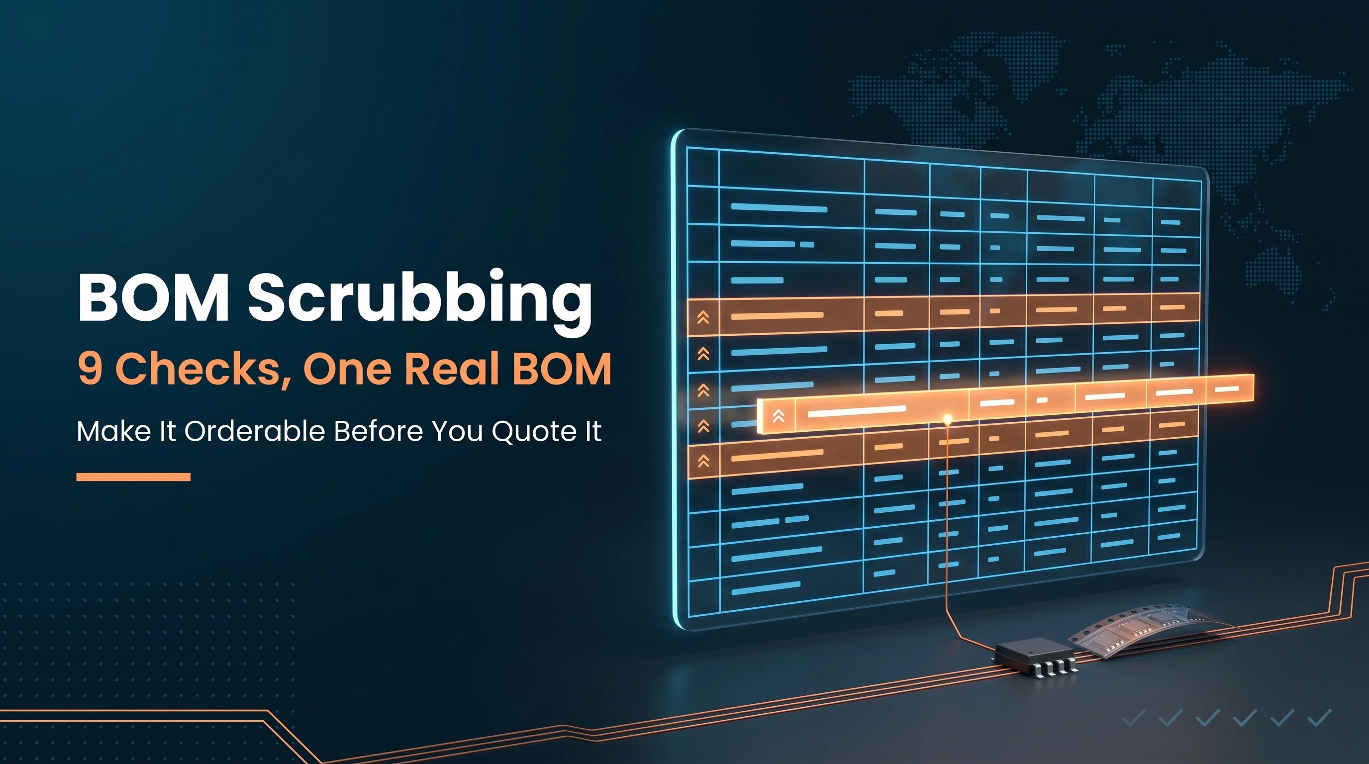 BOM Scrubbing: 9 Checks Run Against One Real 14-Line BOM